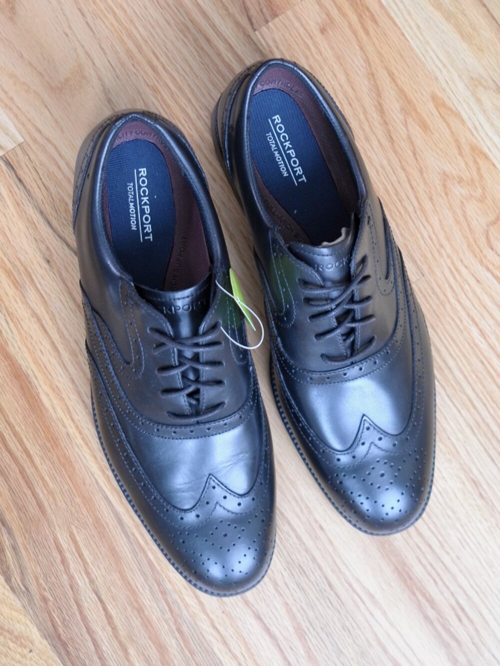 Rockport NEW Total Motion Dressports Wingtip Dress Shoes CI4235 Black Men's 9.5M